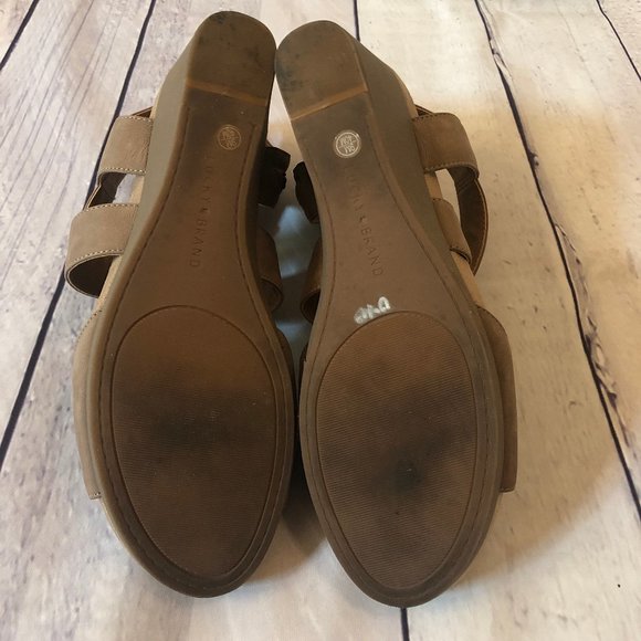 Lucky Brand Taupe Suede Wedge Sandal 9M - Picture 6 of 6
